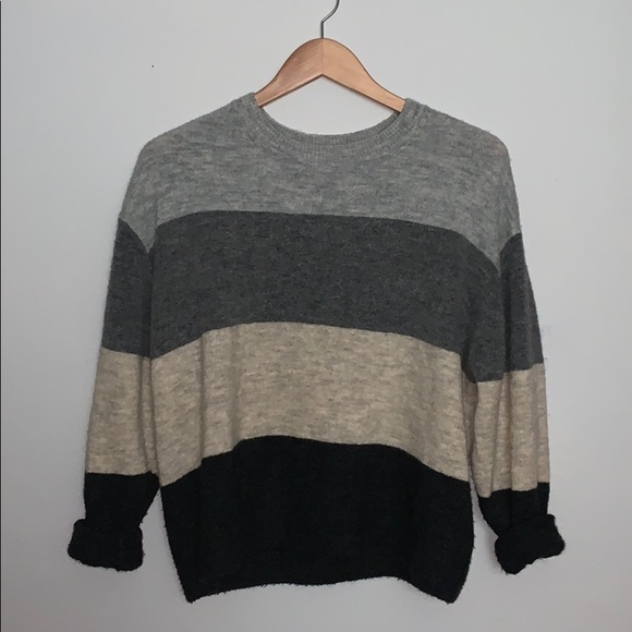 H&M Striped Neutral Sweater - Picture 1 of 3